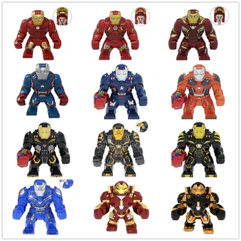 Disney Marvel Avengers Iron Man, Hulk w Zbroi Super Bohatera Figurka DIY Model Zabawki, Lalki, Prezenty, Wystrój Domu Urodziny