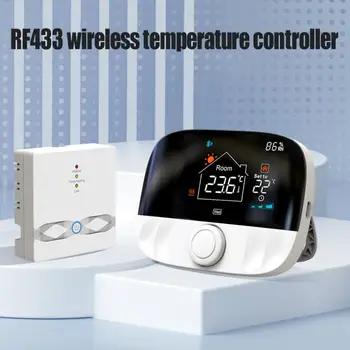 Inteligentny Rf Bezprzewodowy Termostat WiFi Do Ogrzewania Podłogowego i Gazowego Kotła Regulator Temperatury Pokojowej z ekranem LCD Działa od Alexa