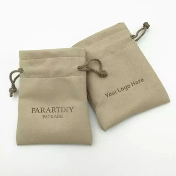 Opakowanie naszyjniki prezent torby worka biżuterii z mikrofibry zamszu SheepSew 10X12cm z wykonanym na zamówienie logo
