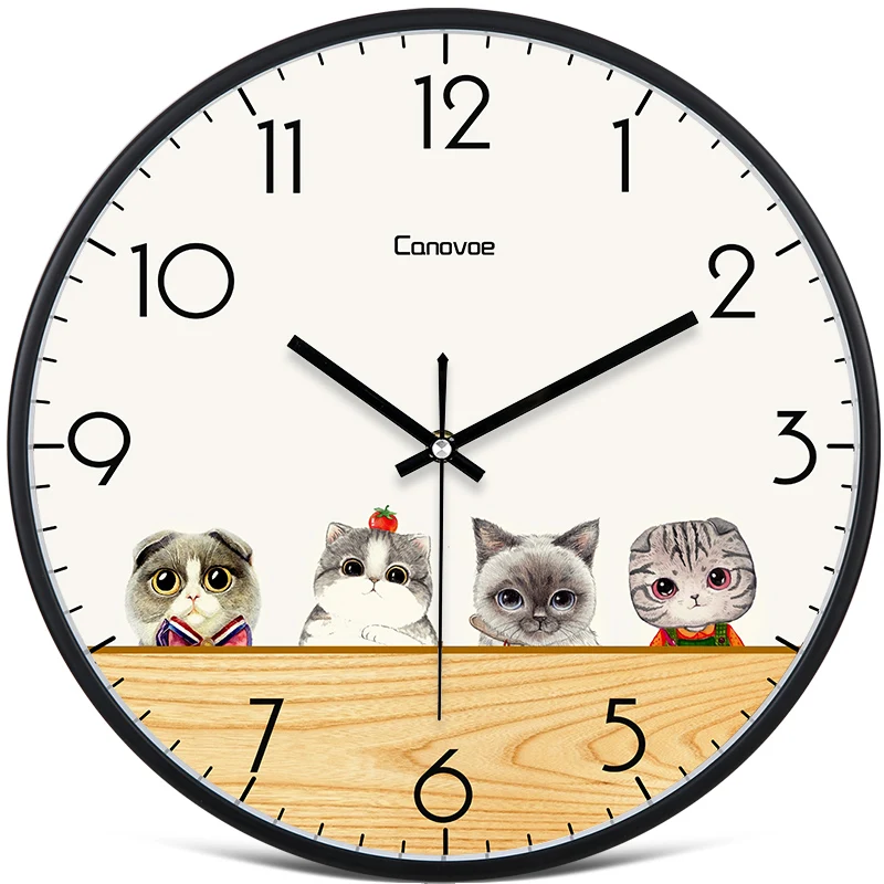 Nowoczesny Zegar Ścienny Ciche Kreatywne Proste Zegar Ścienny Ze Zwierzętami Kreskówka dla Dzieci Białe Kuchenne Okrągły Zegar Ścienny Kwarcowy Ciche 6 Obraz 5