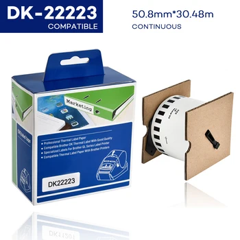 Yance 1 rolka DK-22223 Kompatybilne drukarki Brother DK 22223 DK 2223 DK 223 Ciągłe Etykiety do drukarki termicznej etykiet QL570 QL700